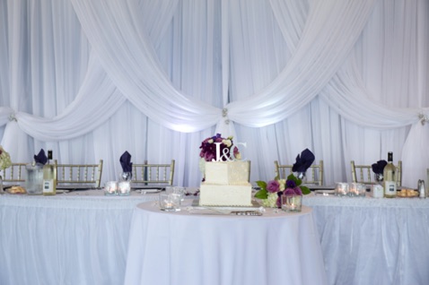 White Swag Head Table Back Drop White Swag Head Table Back Drop