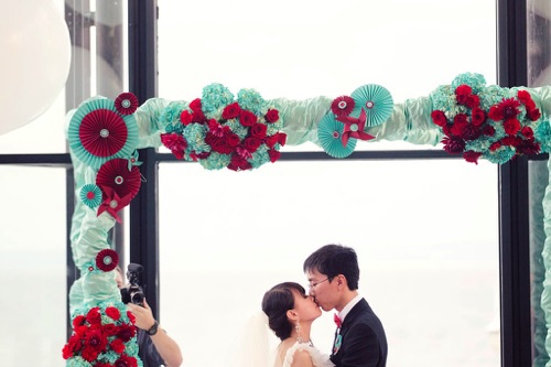 Pinwheel Wedding Altar